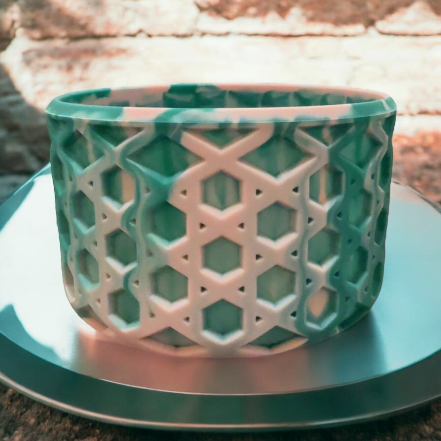 Emerald Peach - WAFFLE Silicone Tumbler Boot