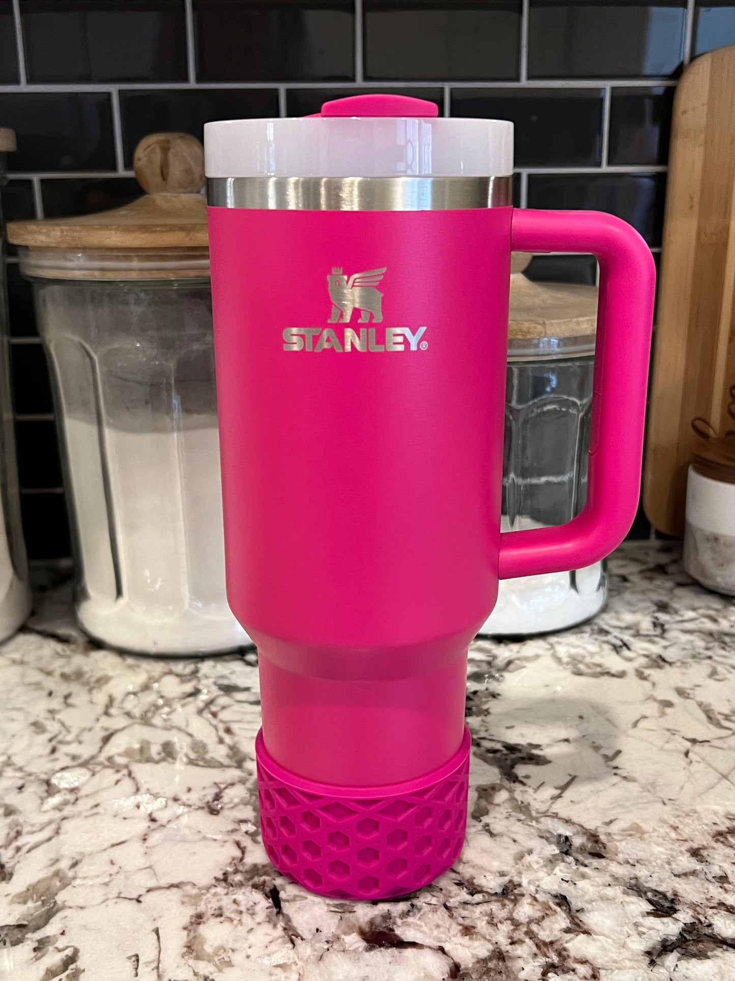 Flamingo Dark Pink WAFFLE Silicone Tumbler Boot