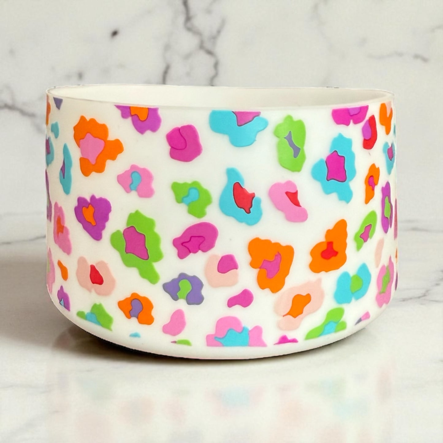 Retro Leopard White- 3D Silicone Tumbler Boot