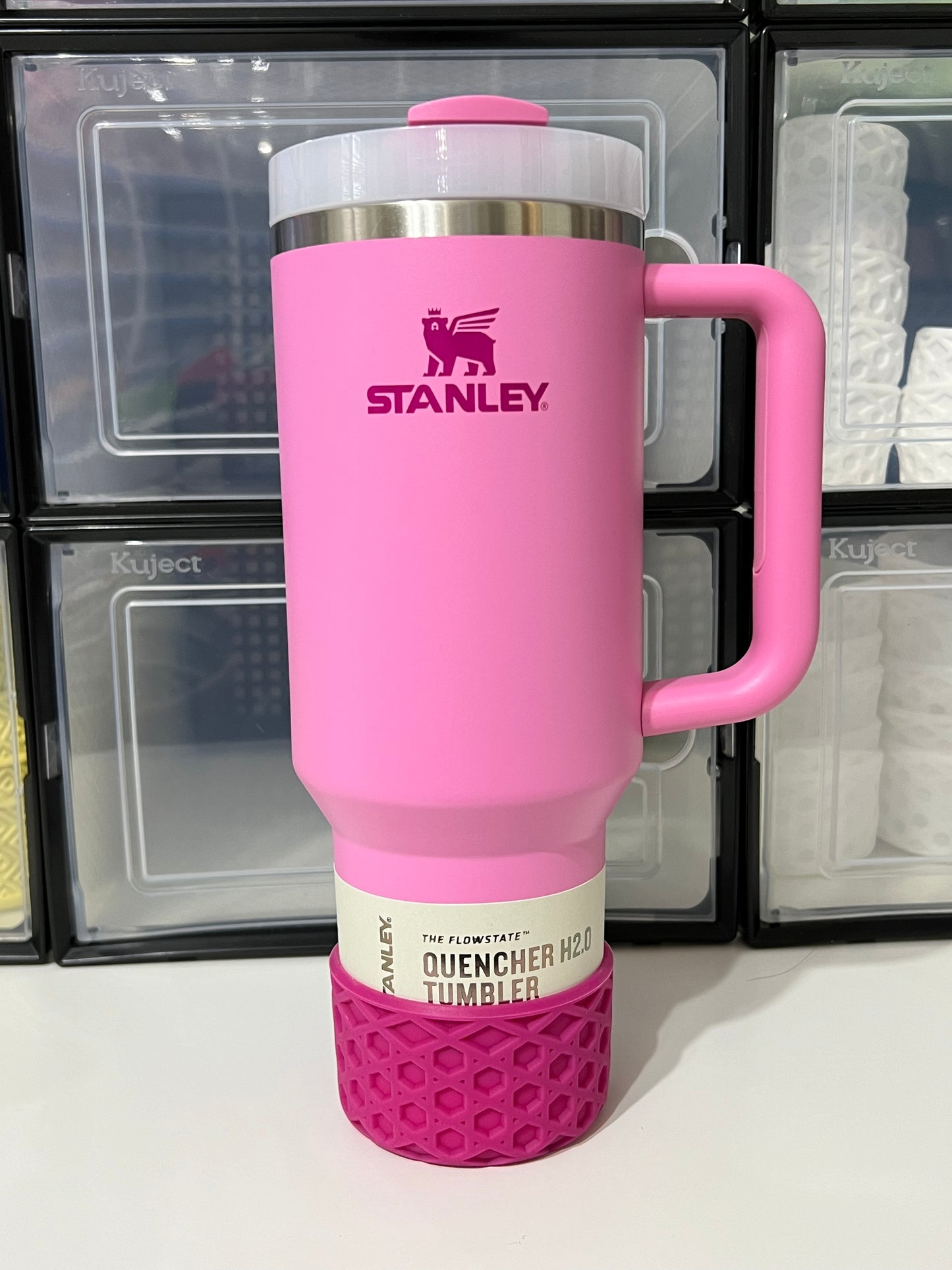 Fuchsia WAFFLE Silicone Tumbler Boot