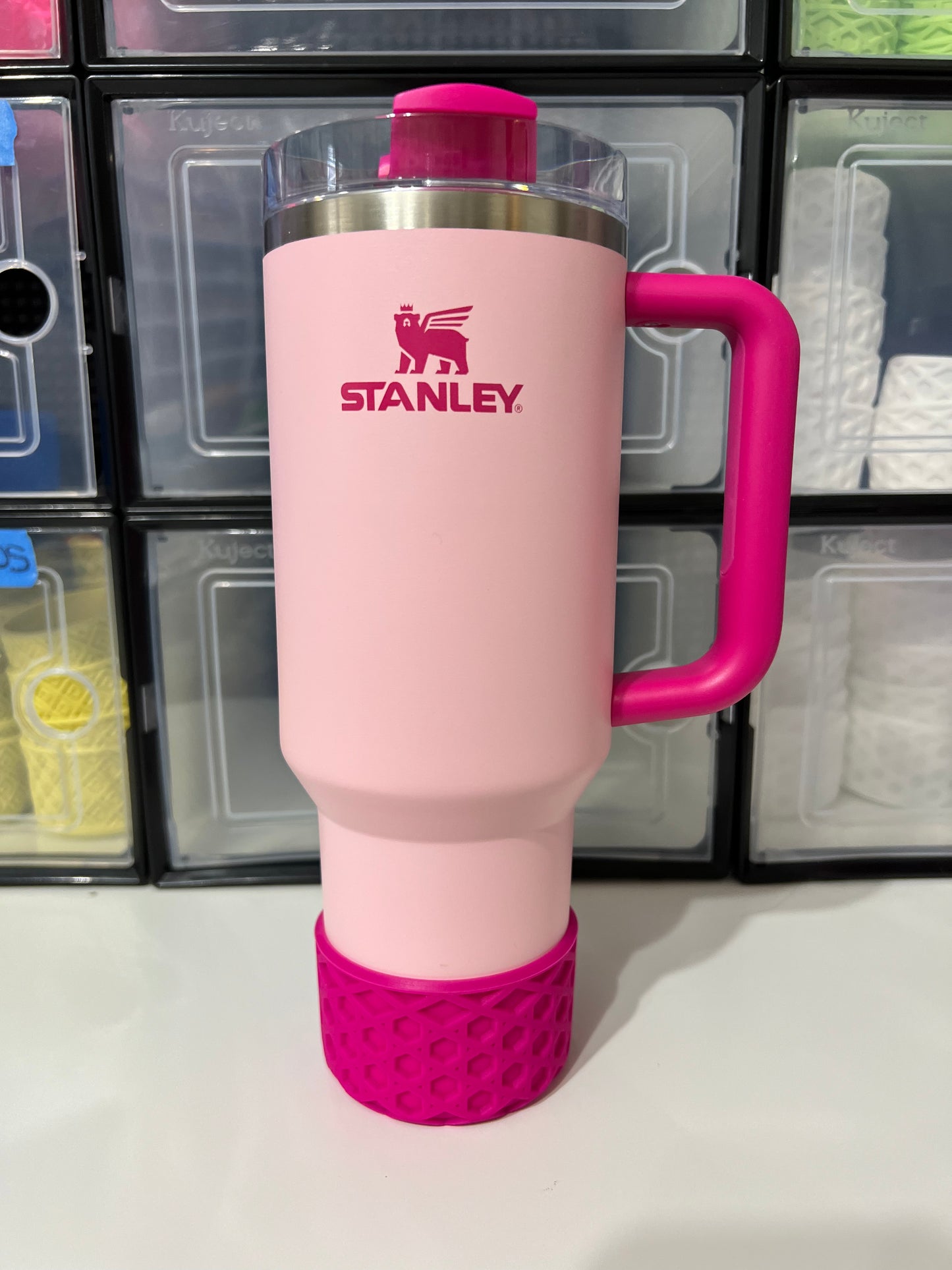 Flamingo Dark Pink WAFFLE Silicone Tumbler Boot