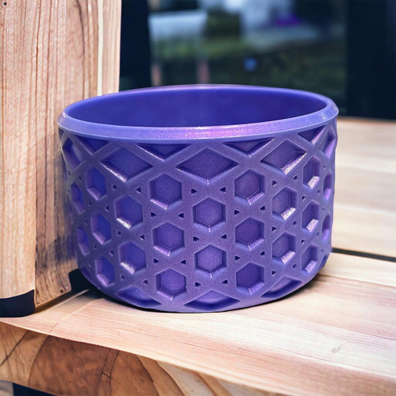 Purple Metallic WAFFLE Silicone Tumbler Boot