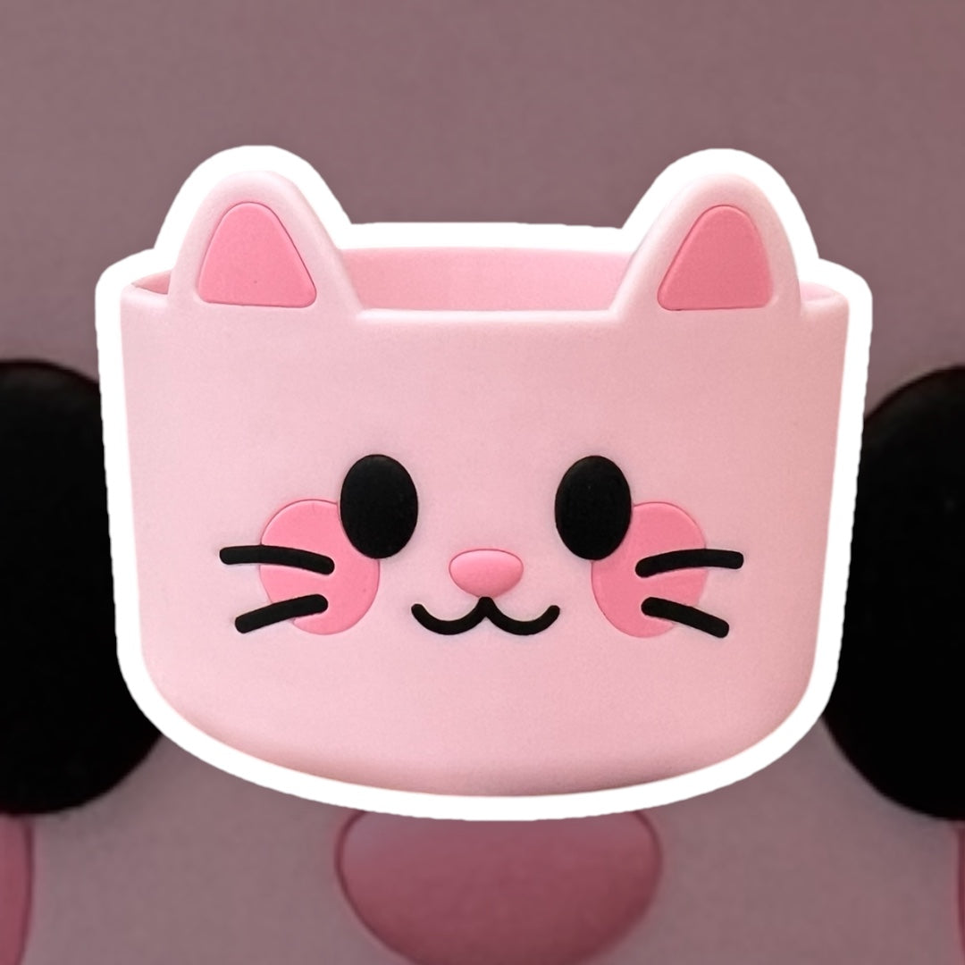 Animated Pink KITTY Silicone Tumbler Boot *READ DESCRIPTION*