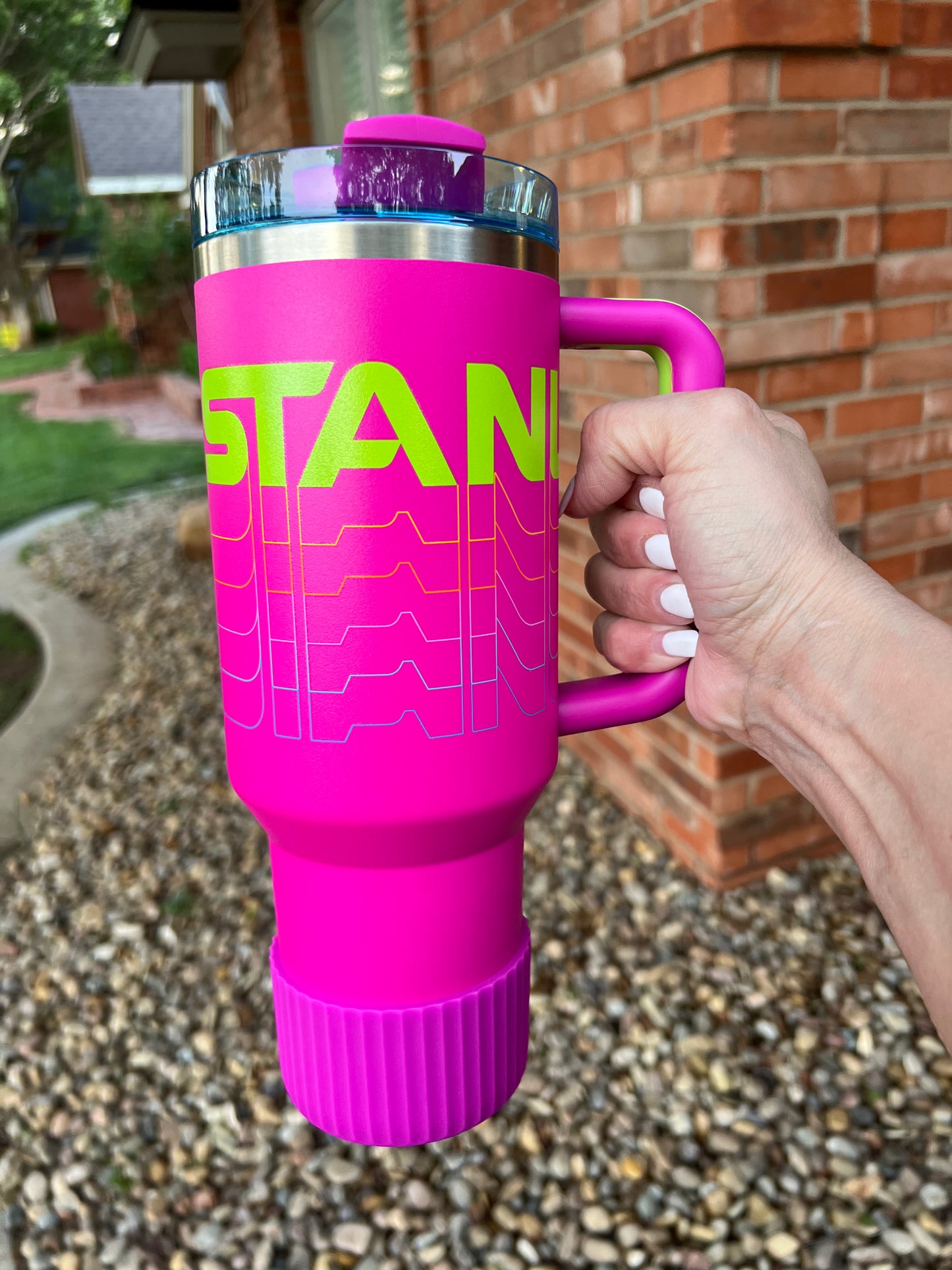 Violet Chamelean FLUTED Silicone Tumbler Boot