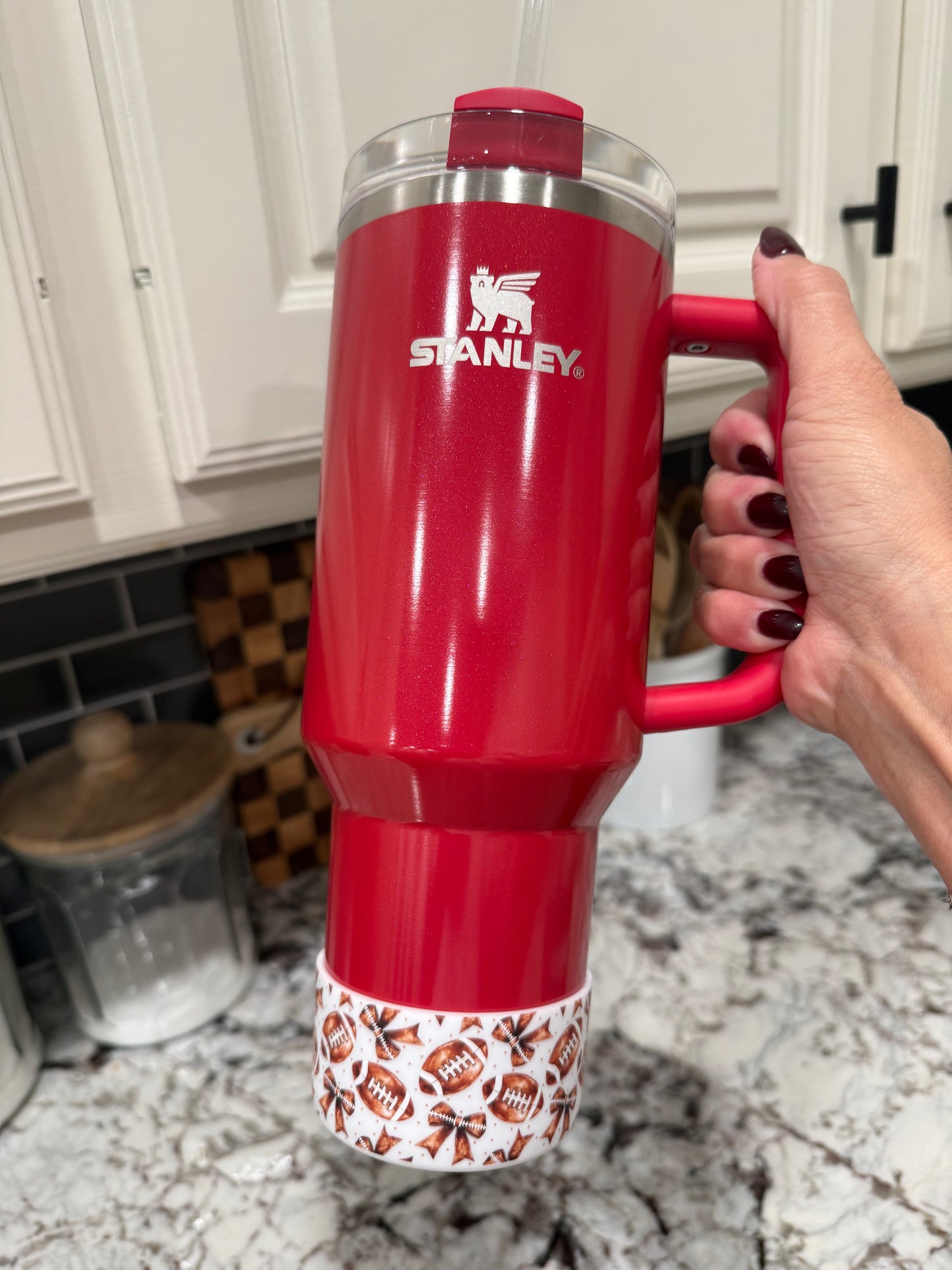 Bows Before Bros White - Silicone Tumbler Boot