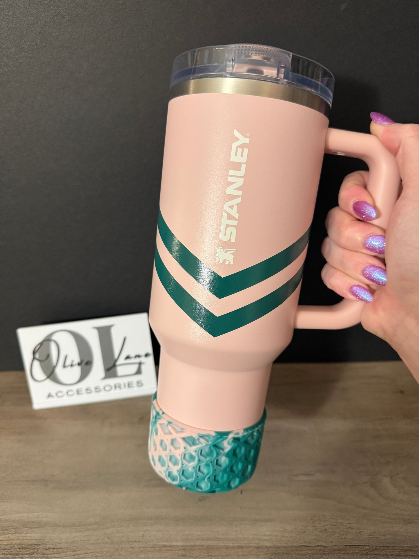 Emerald Peach - WAFFLE Silicone Tumbler Boot