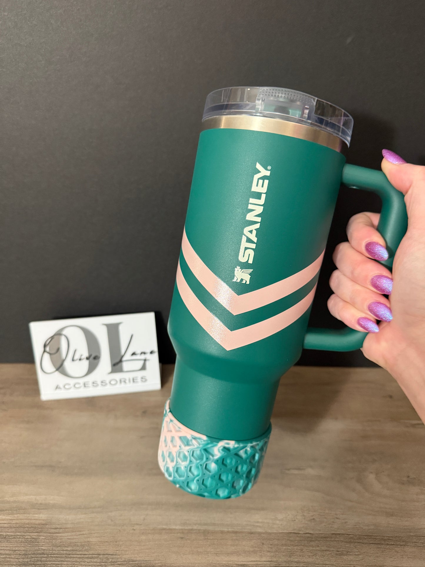 Emerald Peach - WAFFLE Silicone Tumbler Boot