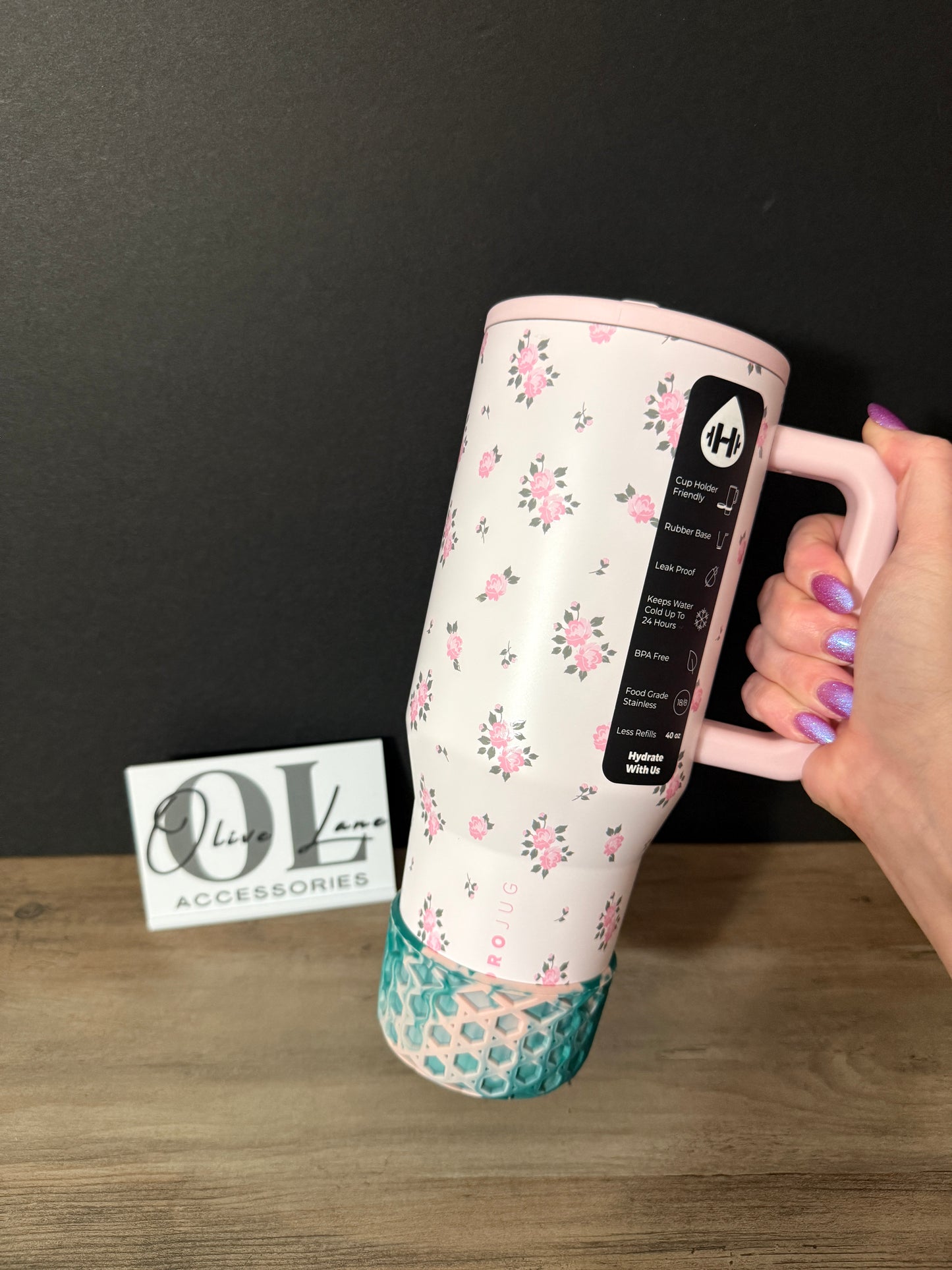 Emerald Peach - WAFFLE Silicone Tumbler Boot
