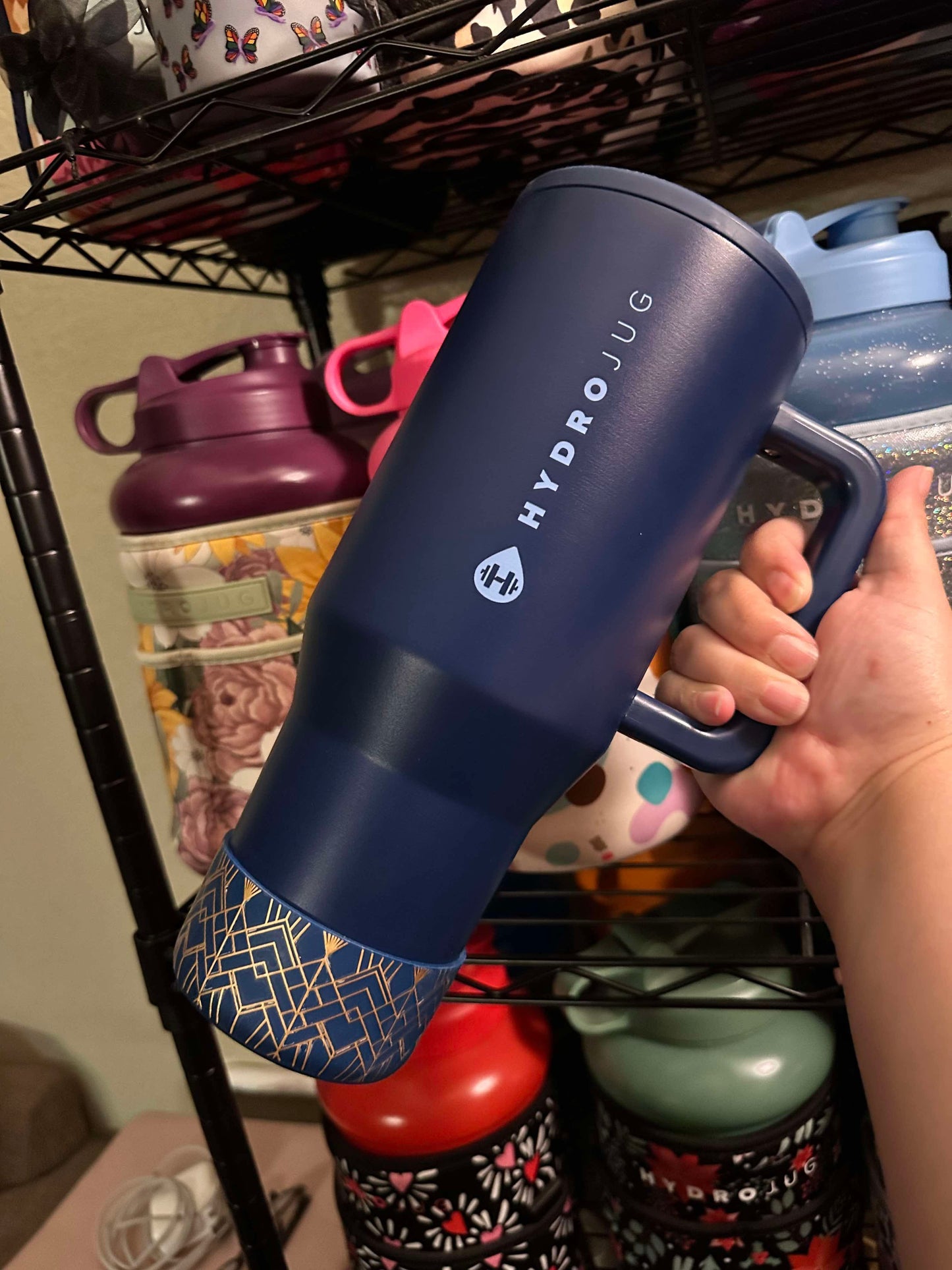 Navy Art Deco - 3D Silicone Tumbler Boot