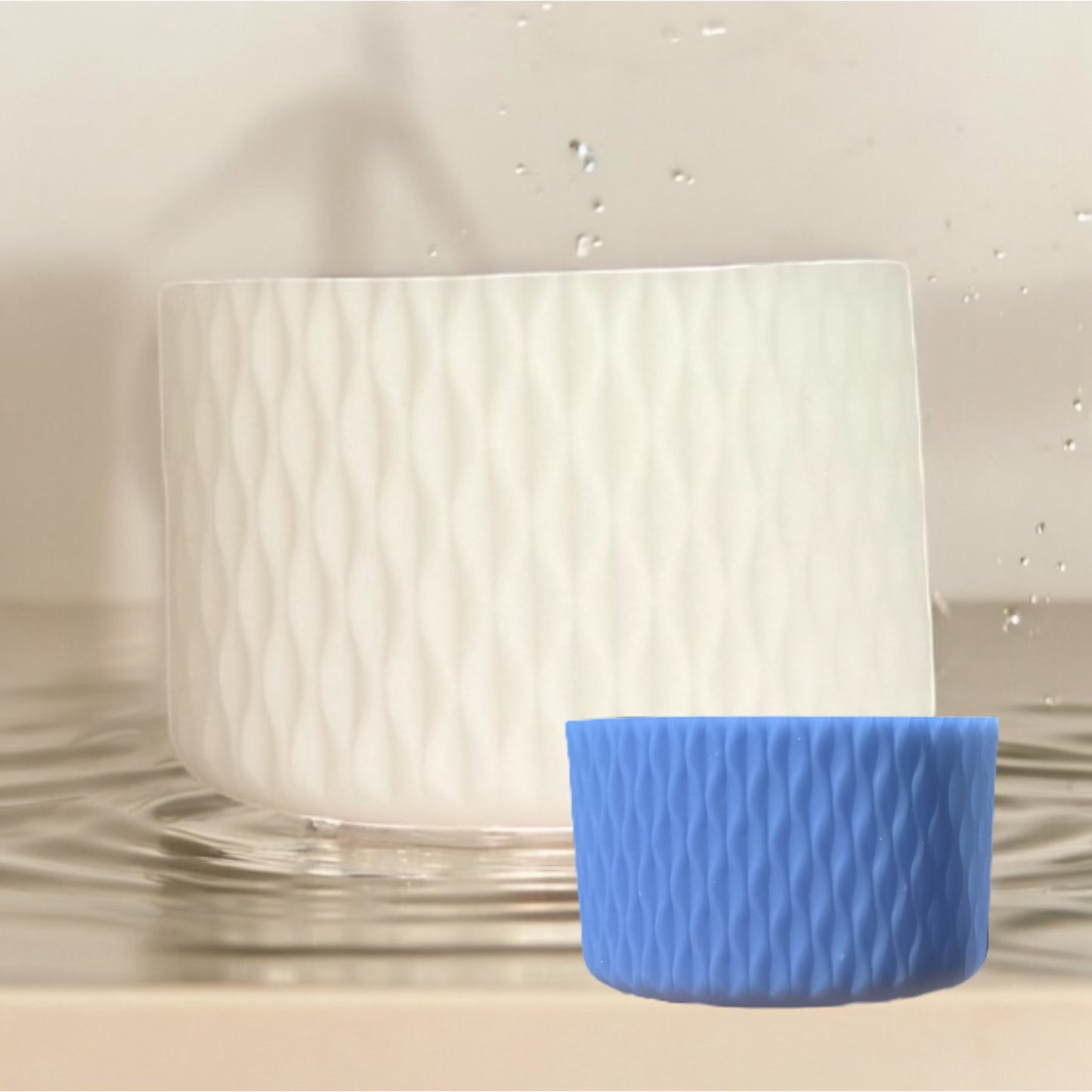 Blue Color Change WAVES Silicone Tumbler Boot