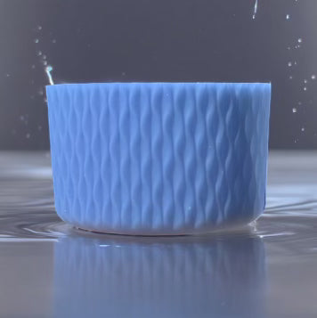 Blue Color Change WAVES Silicone Tumbler Boot