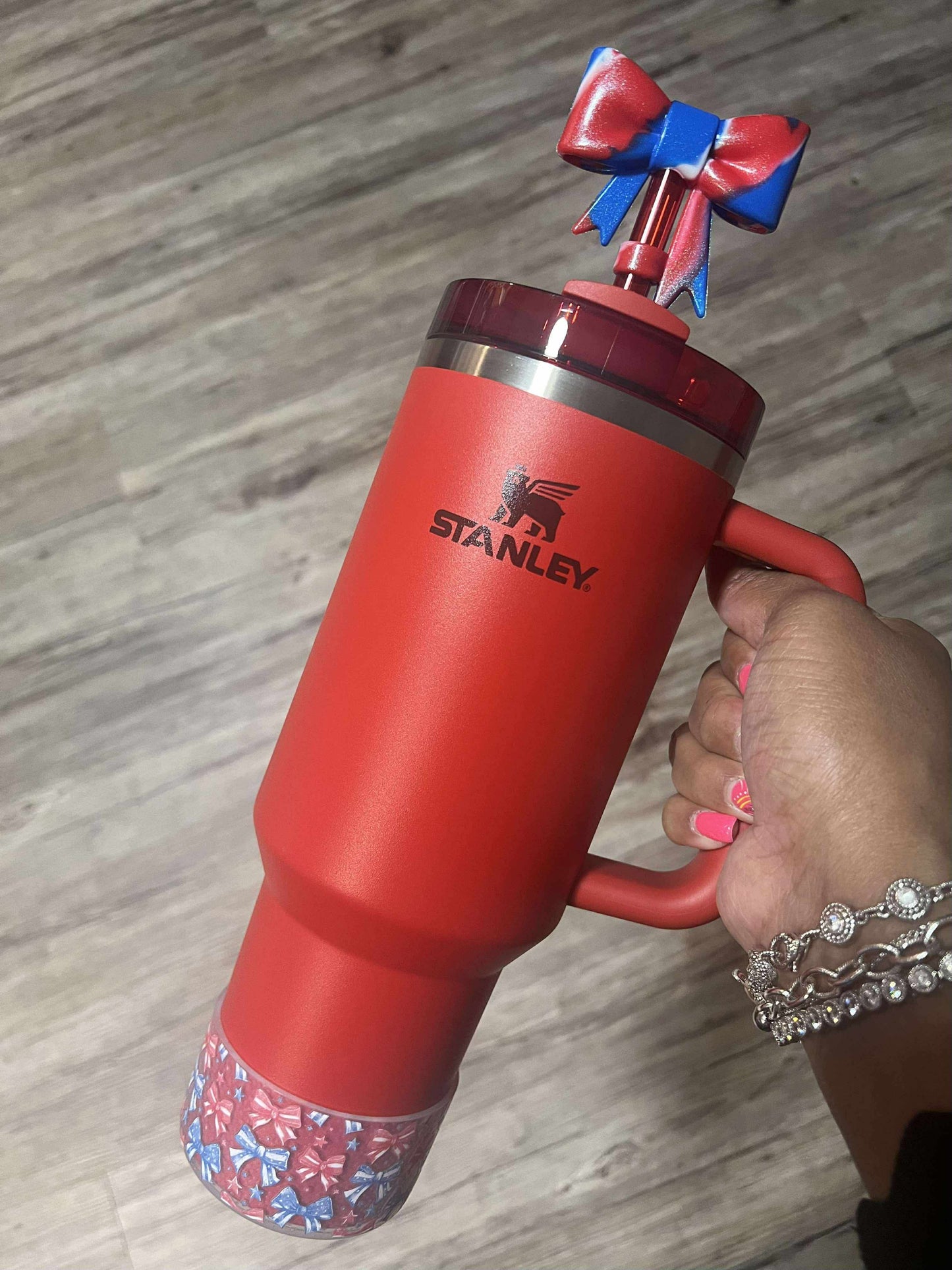 Clear American Bows - 3D Silicone Tumbler Boot
