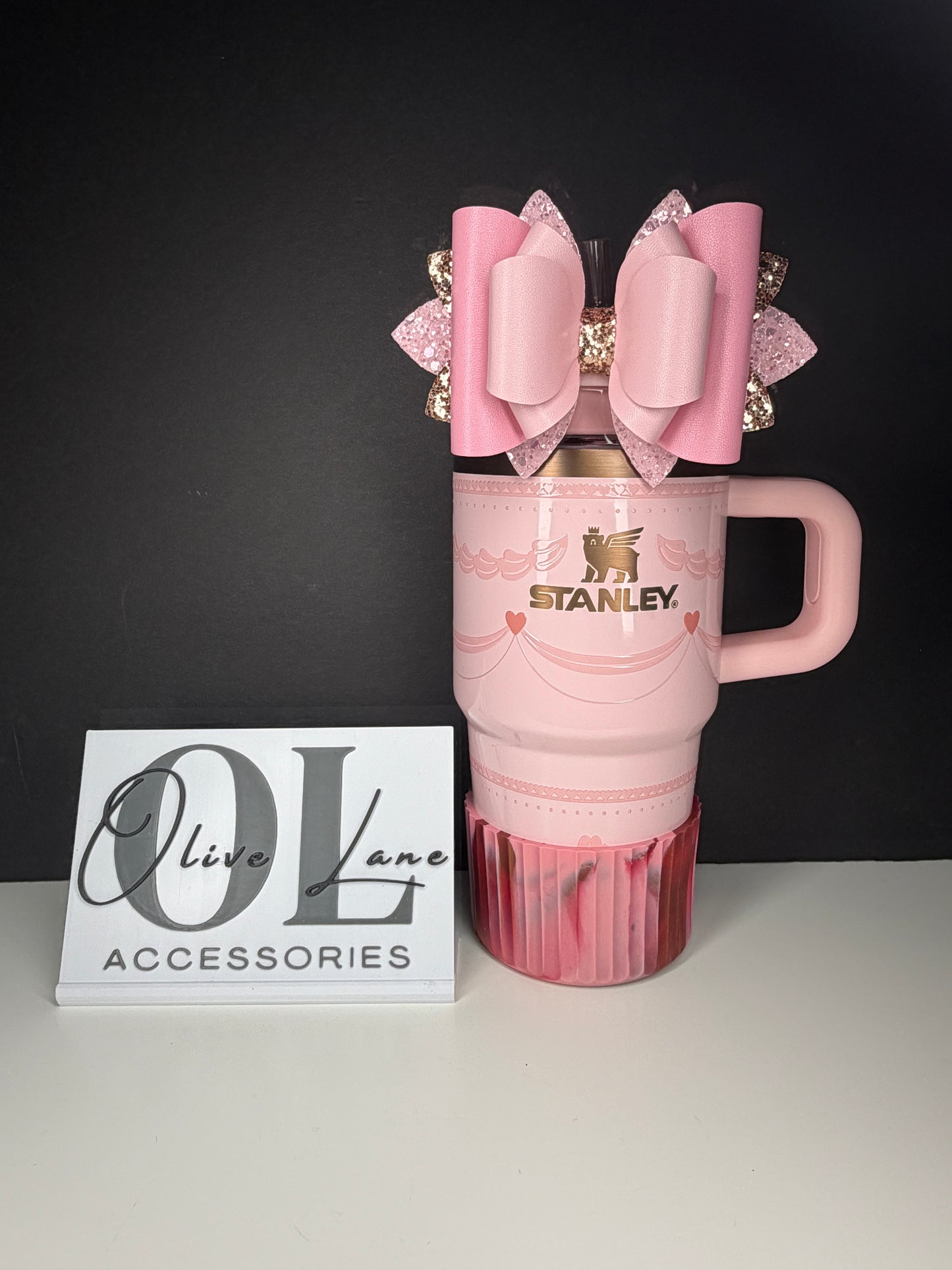 Blush Maroon Metallic FLUTED - Silicone Tumbler Boot