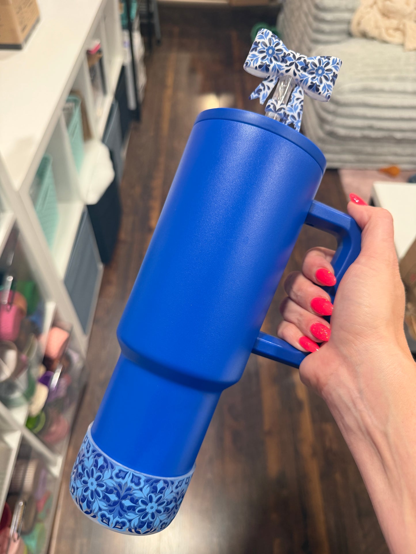 Mediterranean Mosaic CLEAR- 3D Silicone Tumbler Boot