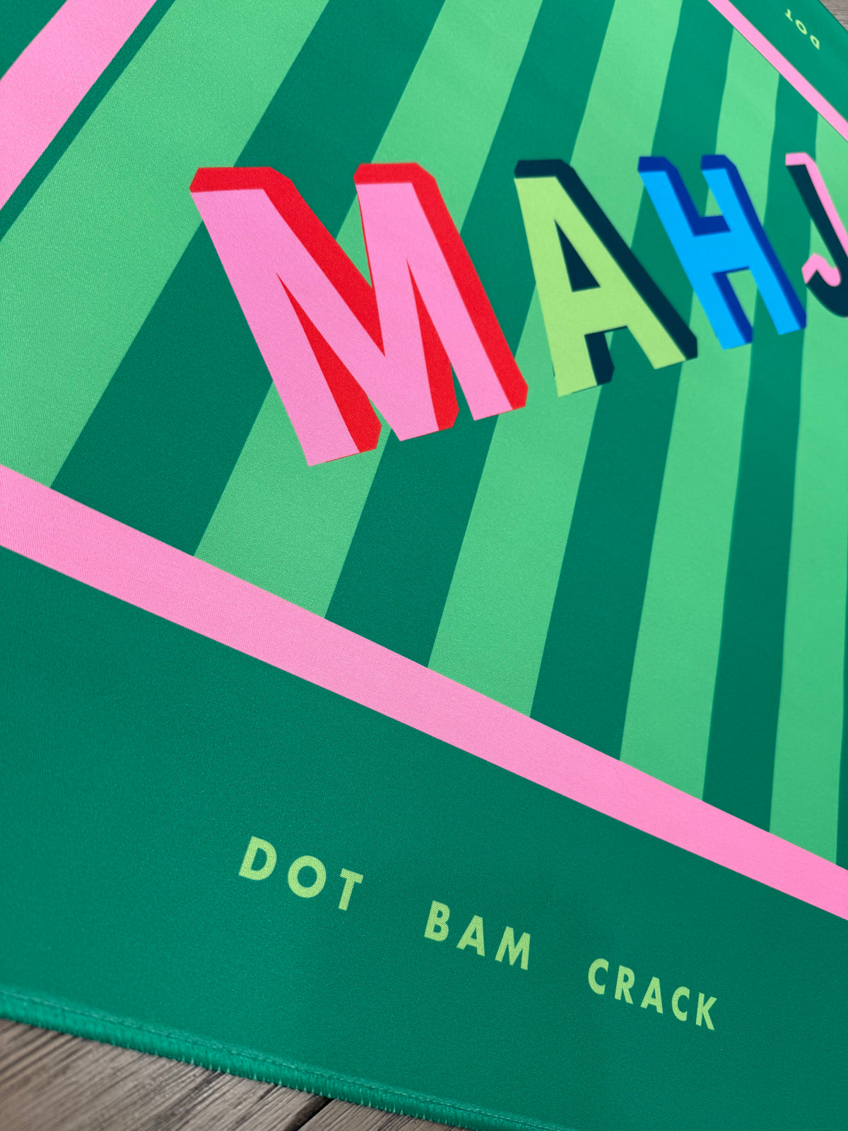 Mahj Block Mat - Pink & Green