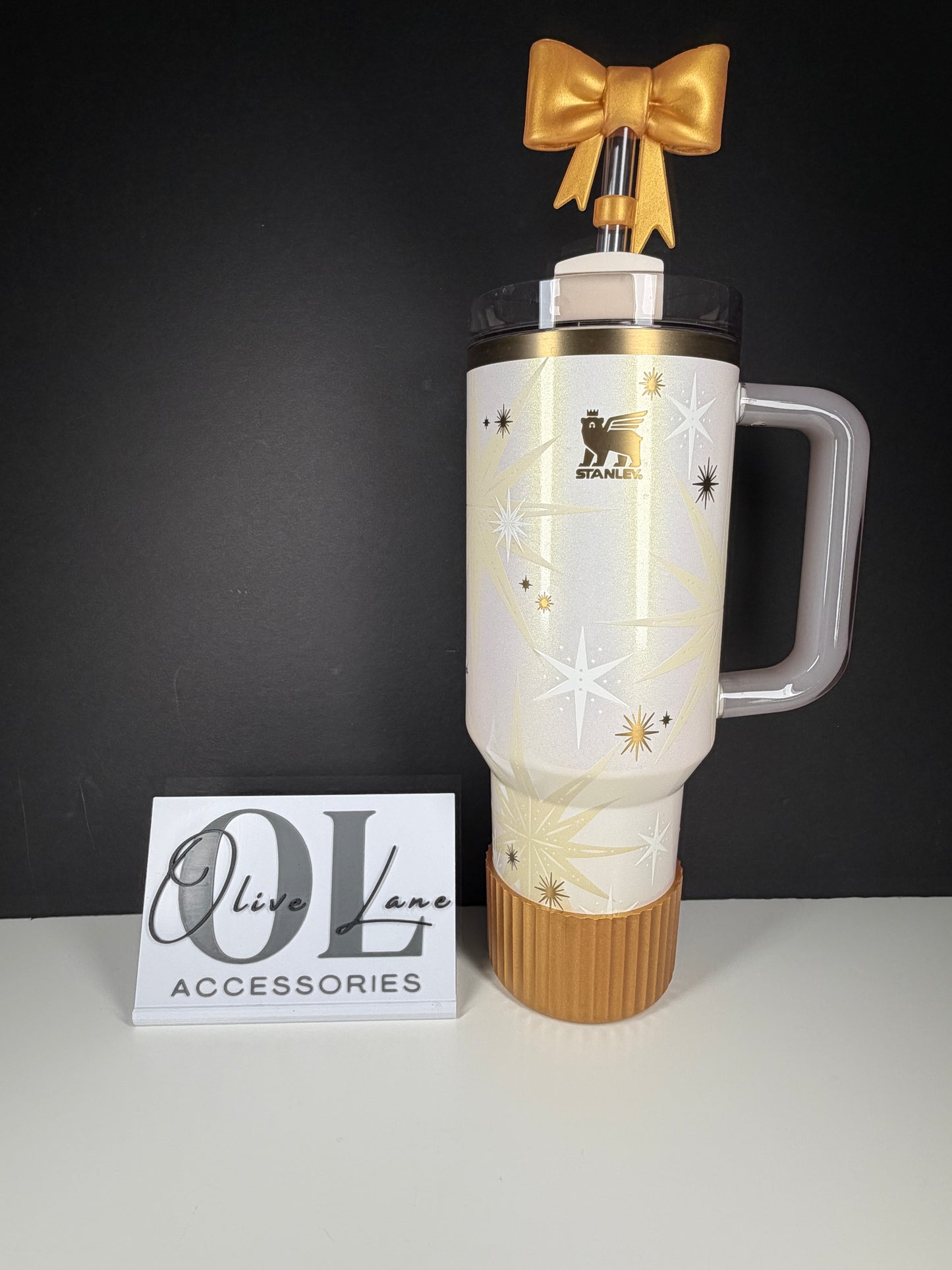 Gold Metallic FLUTED - Silicone Tumbler Boot