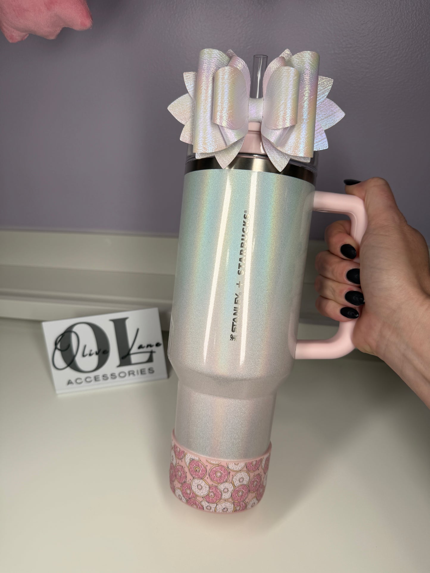 Pink Donuts  - Silicone Tumbler Boot