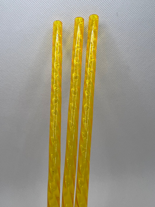 Yellow Crystal Swirly Straw (40oz Tumbler)