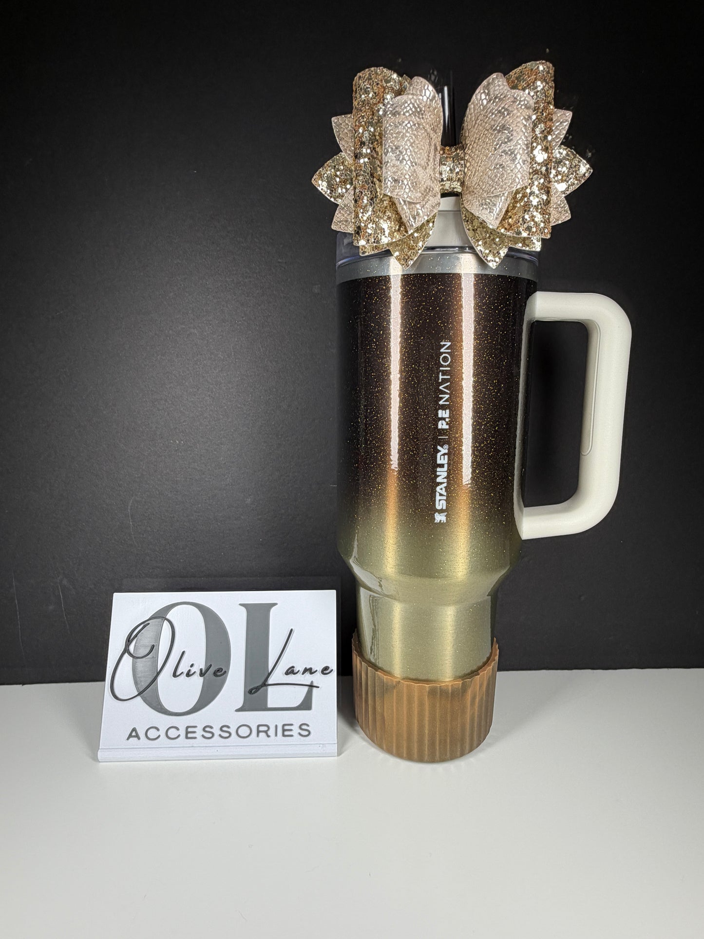 Bronze Swirl FLUTED - Silicone Tumbler Boot