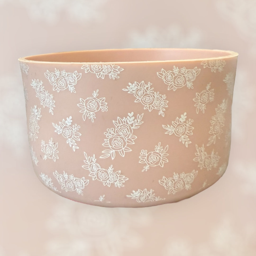 Neutral Rosettes - Silicone Tumbler Boot