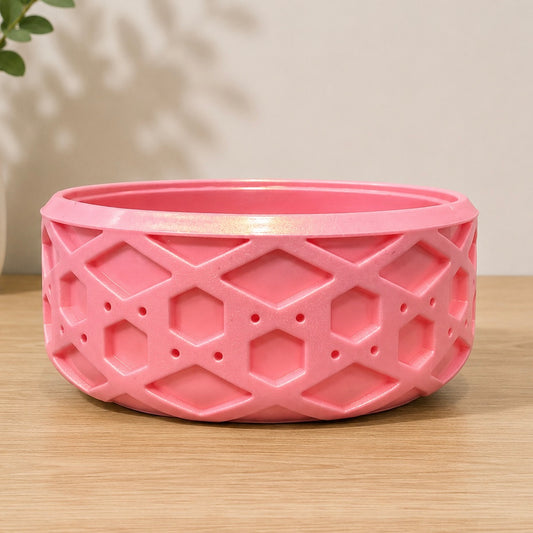 Blush Metallic Shorty Waffle 3" - Silicone Tumbler Boot