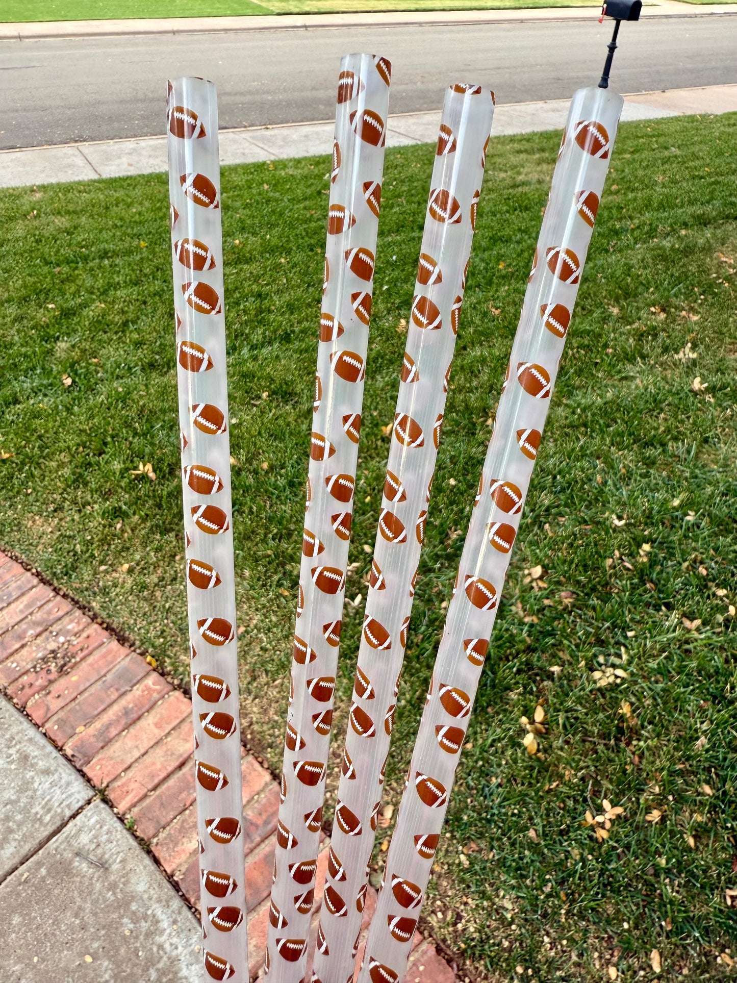 Clear Football Straw (40oz Tumbler)