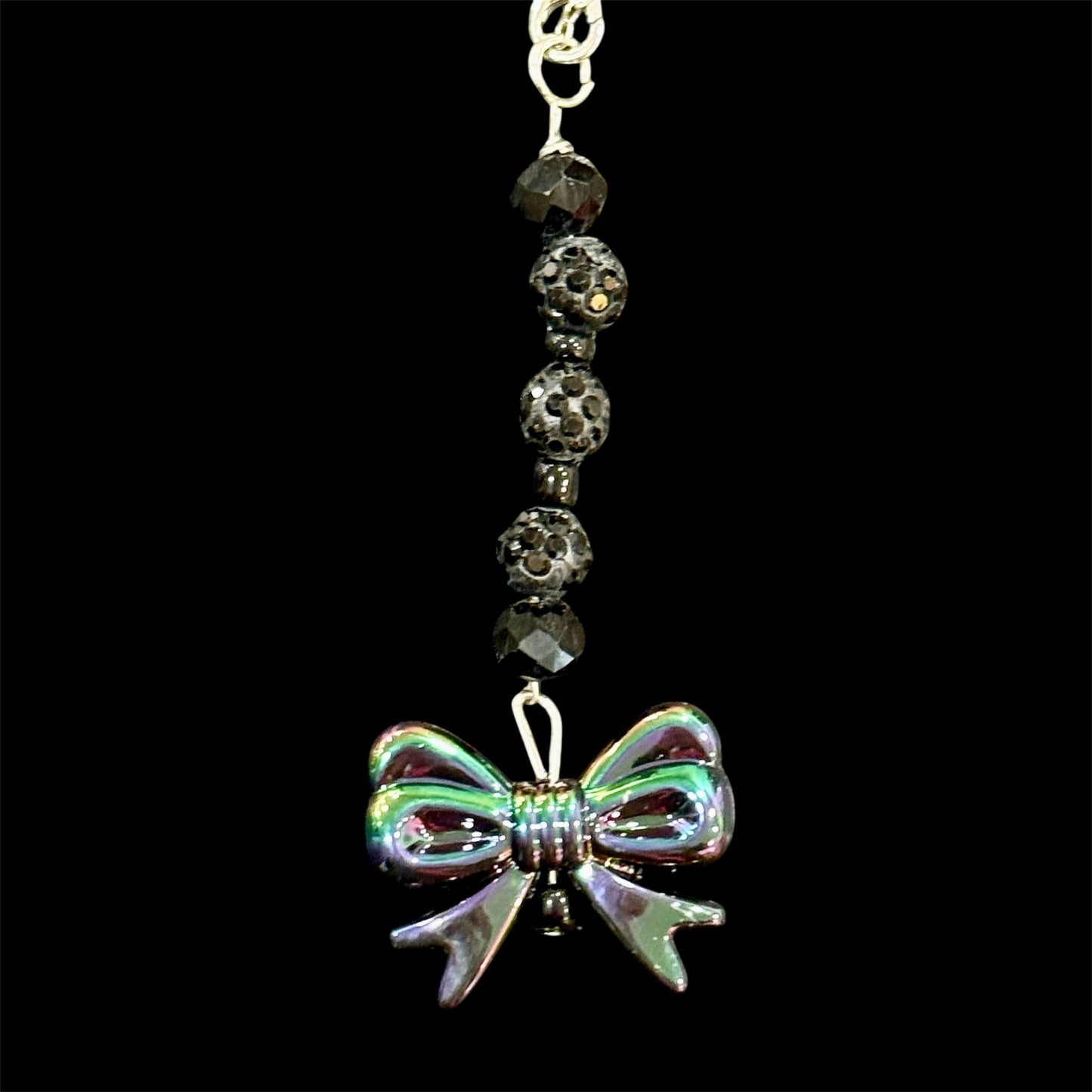 Chroma Black Bow - Acrylic Handle Charm