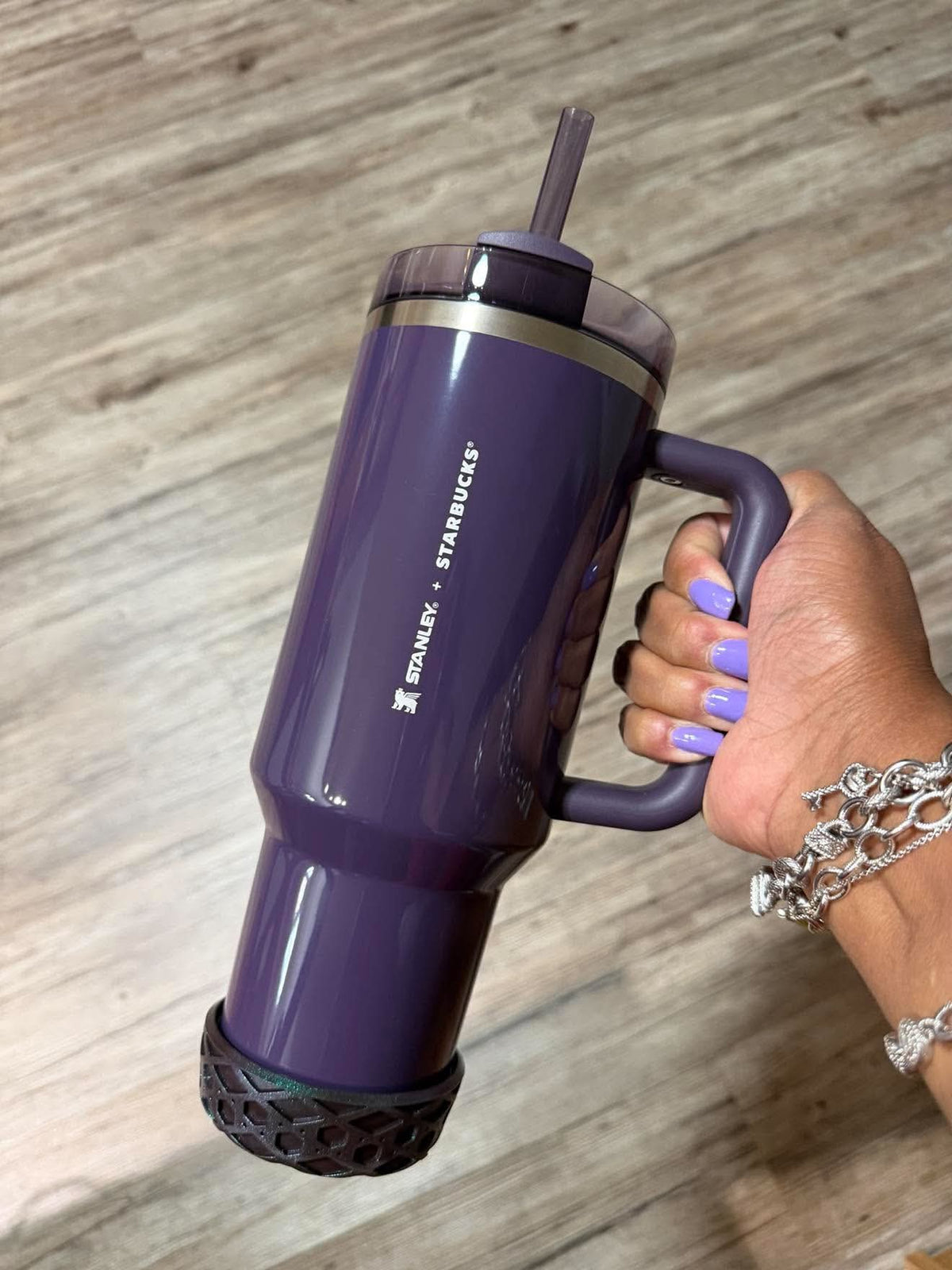Blackberry Mocha SHIMMER Shorty Waffle - Silicone Tumbler Boot