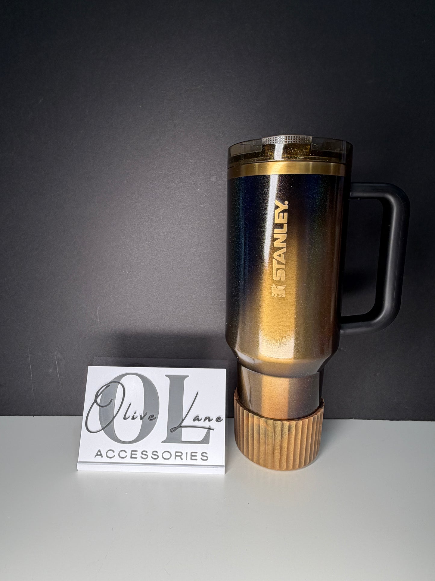 Bronze Swirl FLUTED - Silicone Tumbler Boot