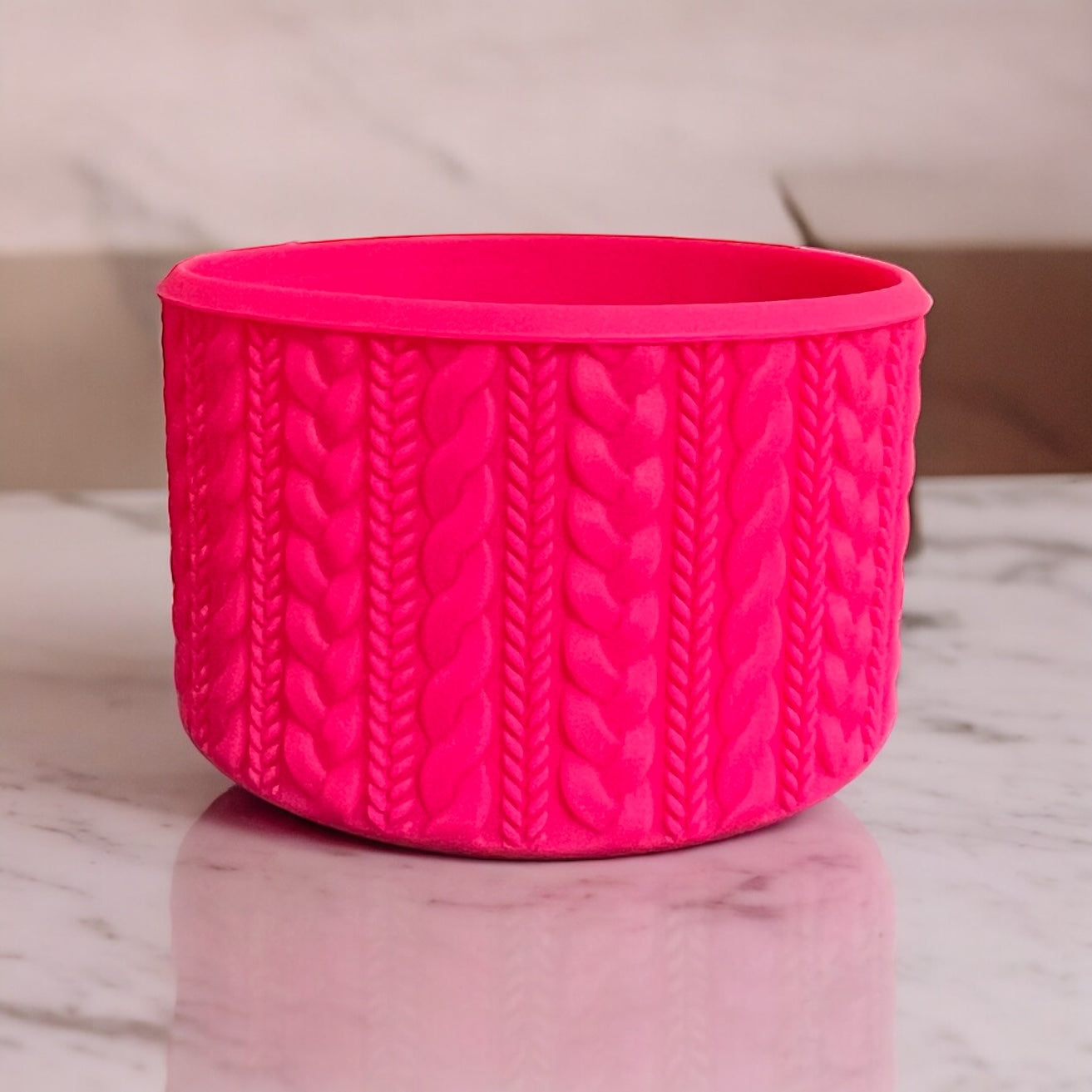 Hot Pink SWEATER Silicone Tumbler Boot