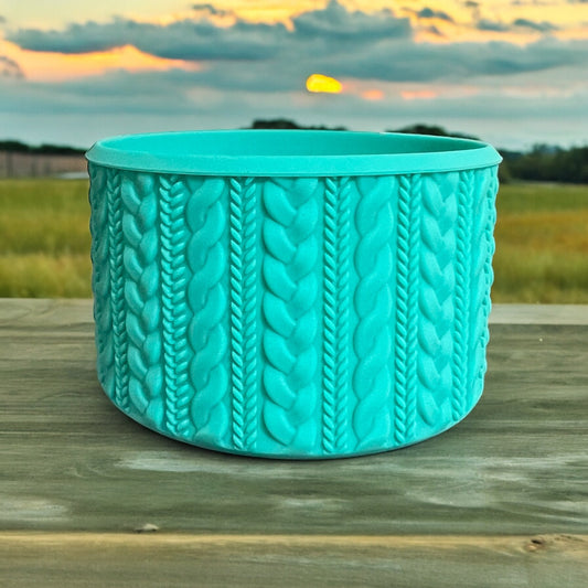 ARIEL (Teal) SWEATER Silicone Tumbler Boot