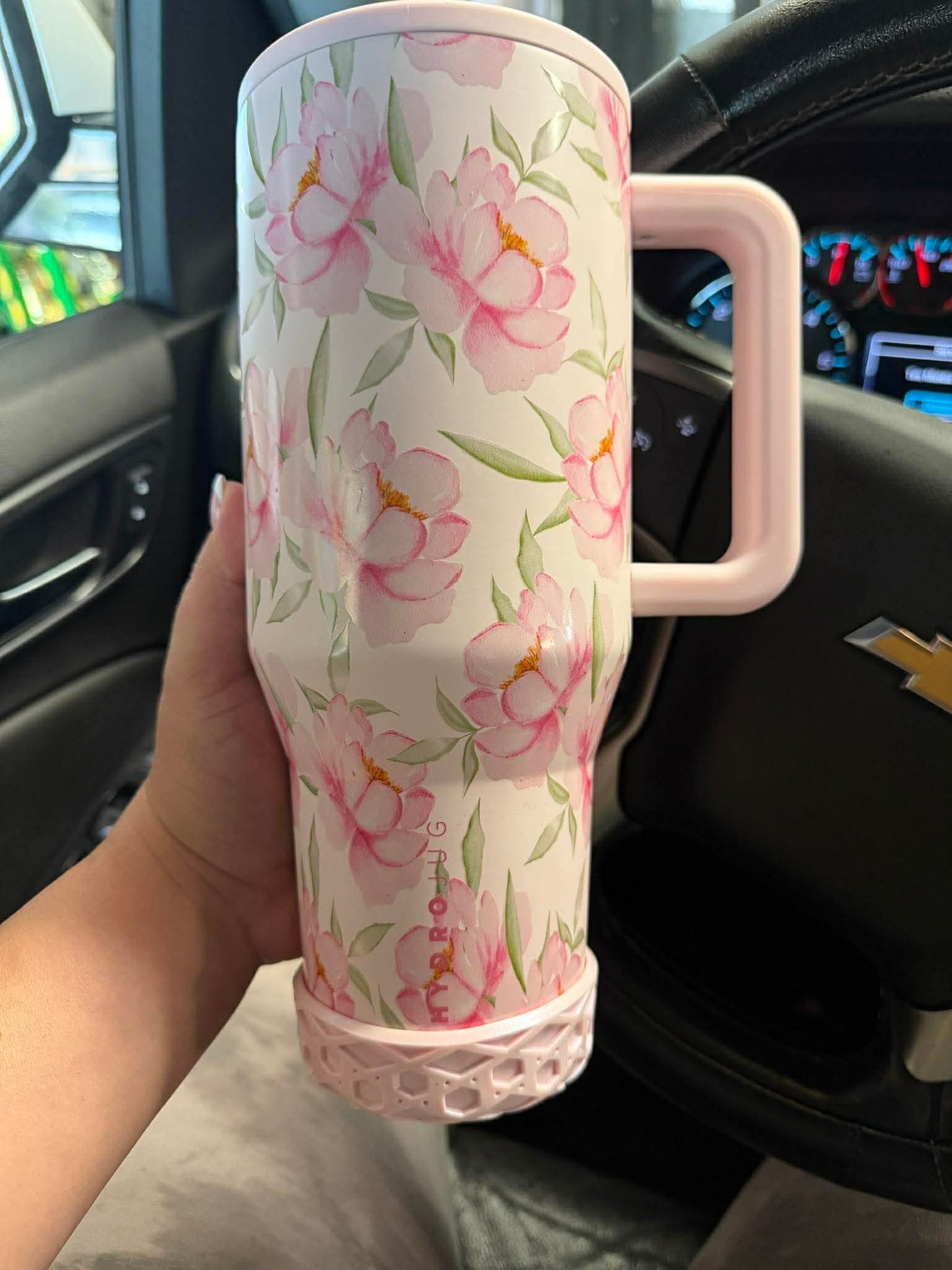 Pale Pink SHIMMER Shorty Waffle 3" - Silicone Tumbler Boot
