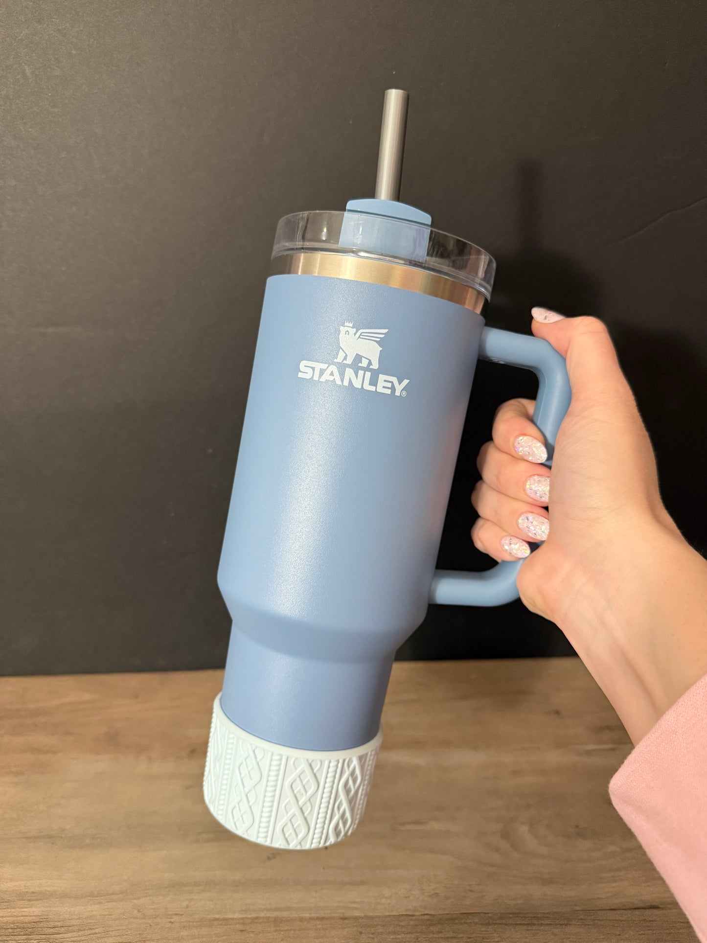 Spring Blue - SWEATER Silicone Tumbler Boot