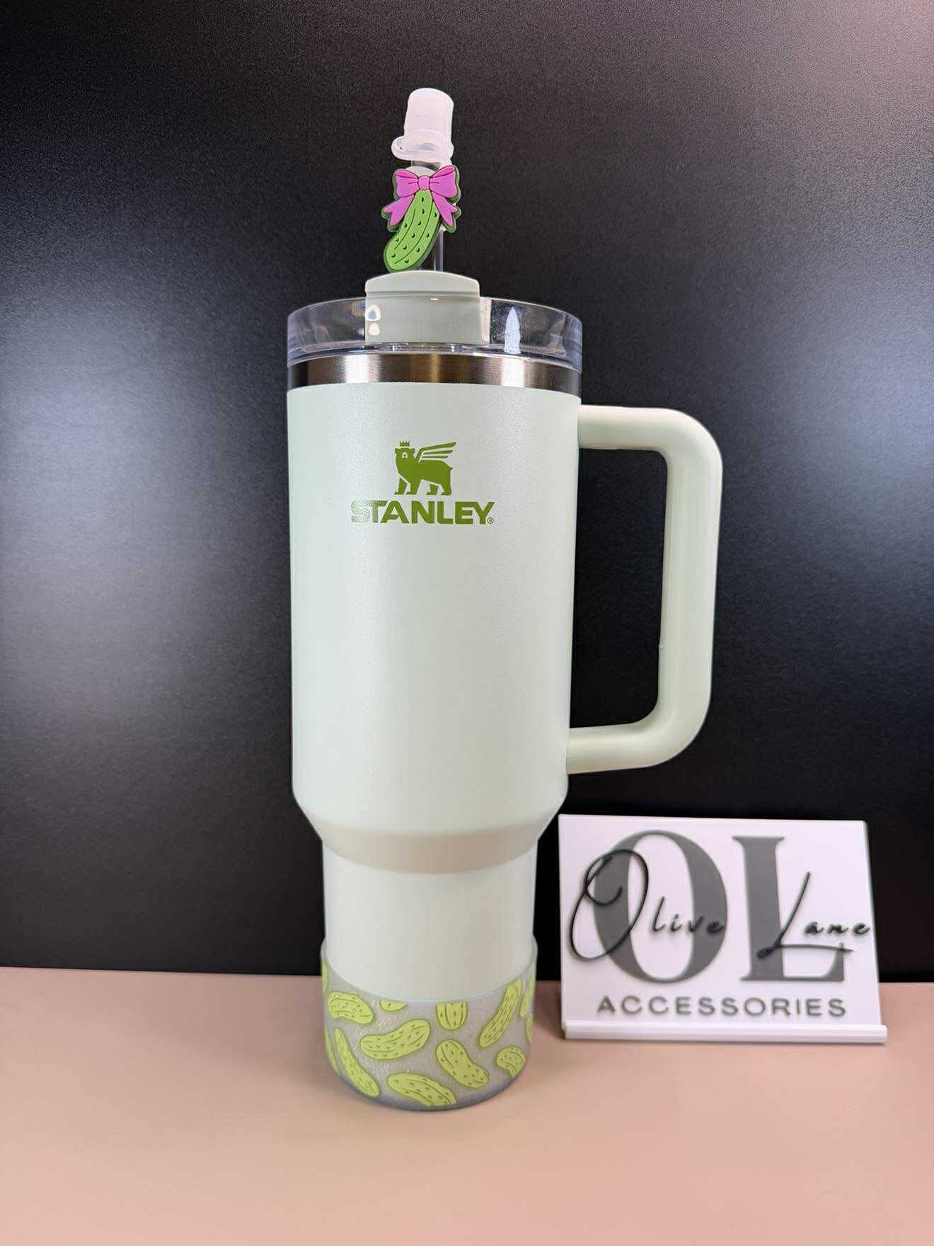 Pickles Silver Glitter - Silicone Tumbler Boot