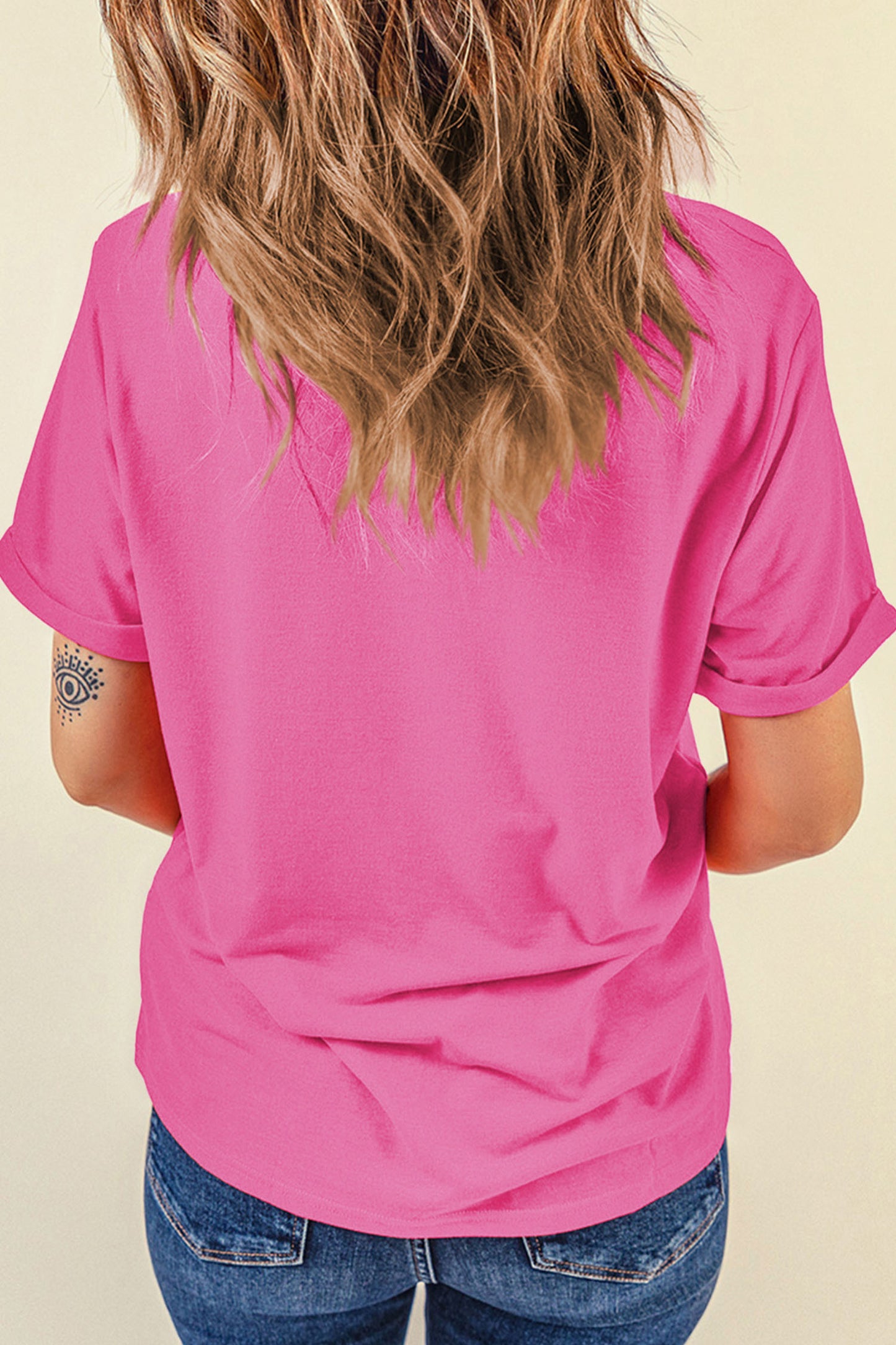 Sachet Pink Sequined XOXO Graphic Valentine T Shirt