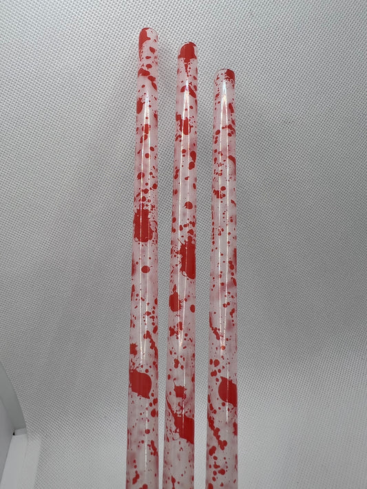 Clear Blood Splatter Straw (40oz Tumbler)