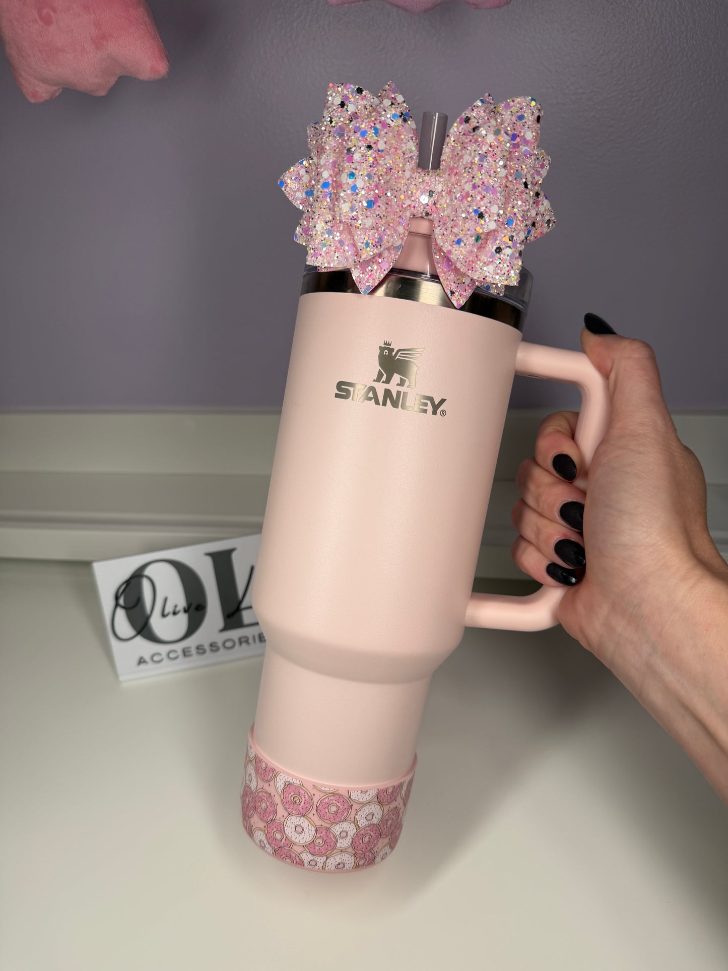 Pink Donuts  - Silicone Tumbler Boot
