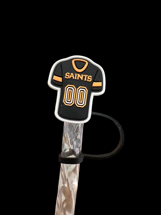 Saints Jersey Silicone Straw Topper 10mm