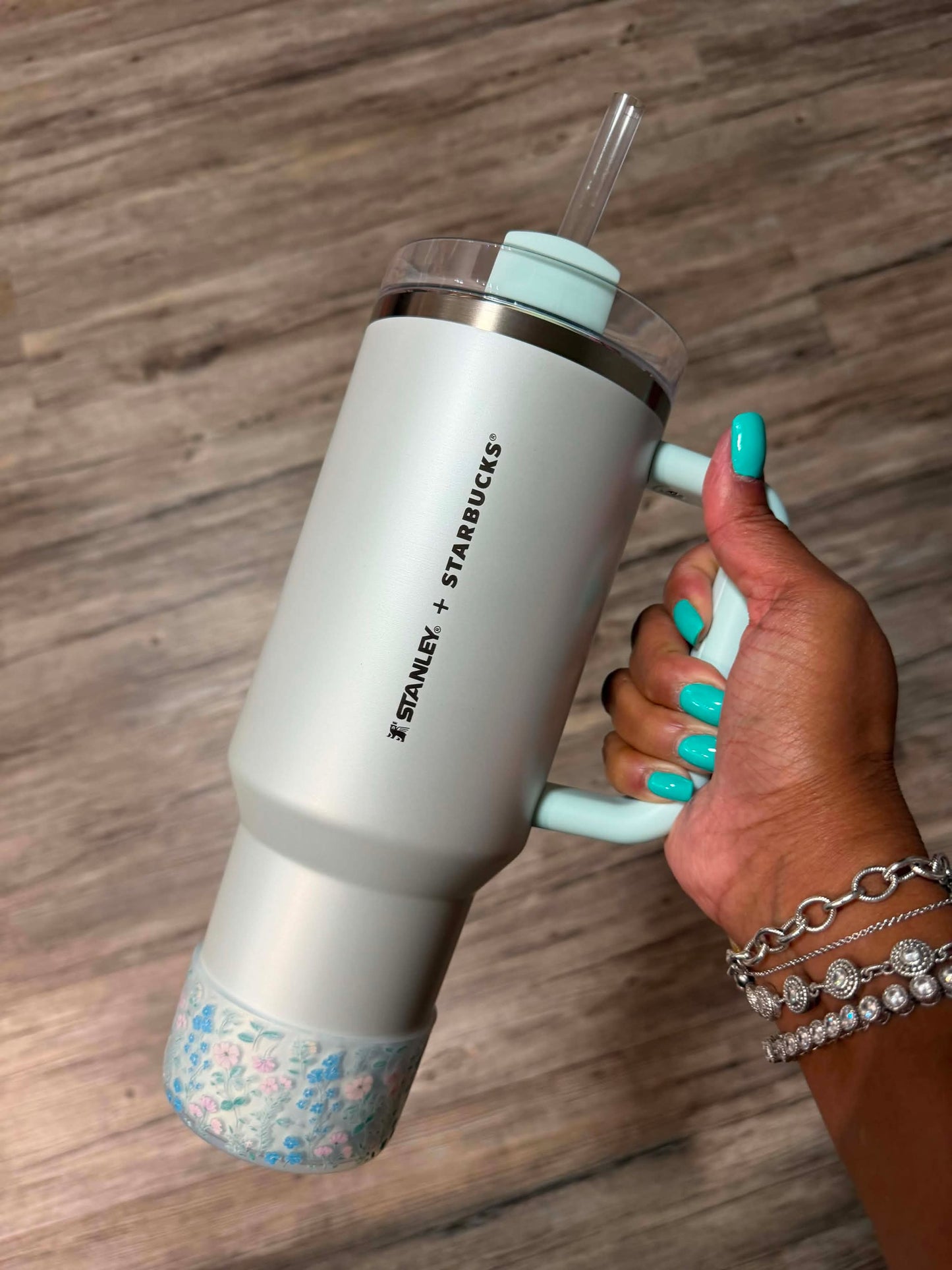 Forget Me Knot Meadow CLEAR - 3D Silicone Tumbler Boot