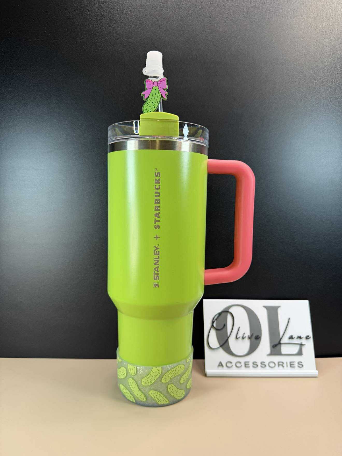 Pickles Silver Glitter - Silicone Tumbler Boot