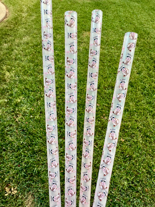Clear Raccoon Straw (40oz Tumbler)