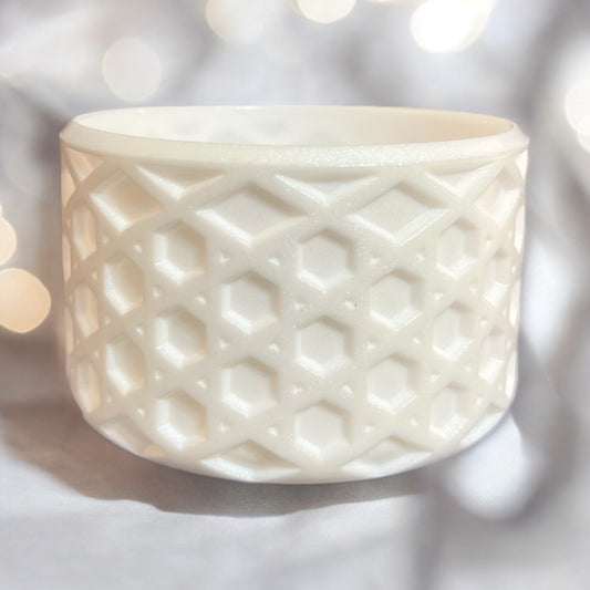 White Shimmer WAFFLE Silicone Tumbler Boot