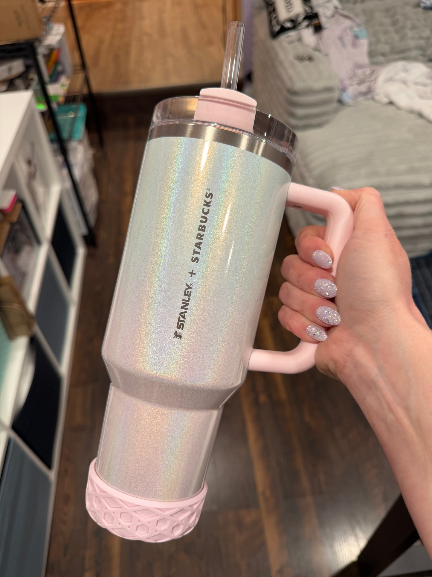 Pale Pink Shorty Waffle 3" - Silicone Tumbler Boot