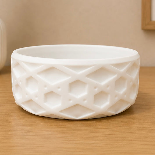White Shorty Waffle 3" - Silicone Tumbler Boot