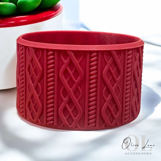 Maroon - SWEATER Silicone Tumbler Boot