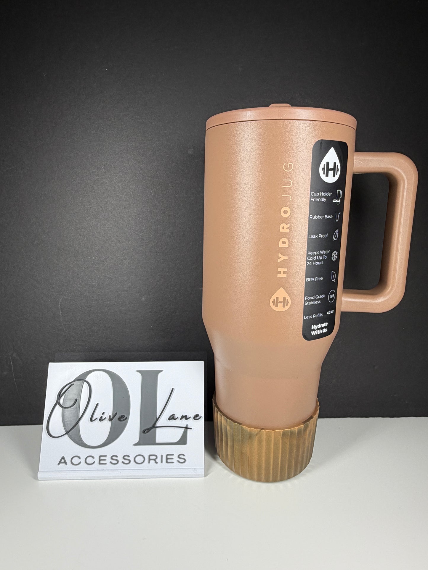 Bronze Swirl FLUTED - Silicone Tumbler Boot