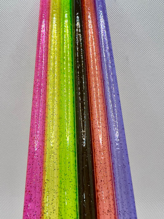 Bright Glitter 6-pack SET Straws (40oz Tumbler)