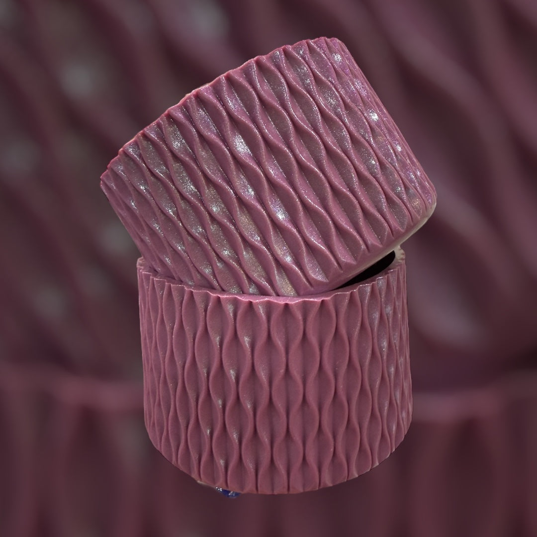 Mauve SHIMMER - WAVES Silicone Tumbler Boot