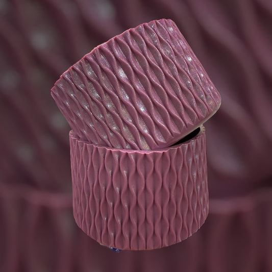 Mauve SHIMMER - WAVES Silicone Tumbler Boot