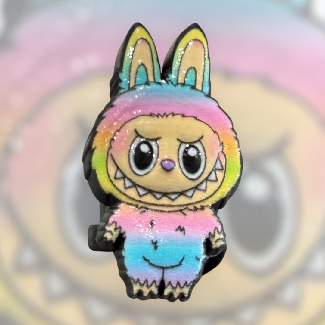 Pastel Rainbow Monster - Silicone Straw Topper 10mm